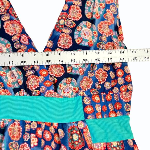 Marc Jacobs Womens Patterned Dress Size 2 Sleeveless‎ Plunging Neckline Bohemian - Picture 7 of 11